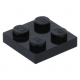 LEGO lapos elem 2x2, fekete (3022)